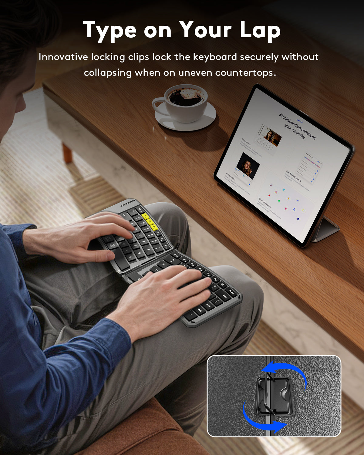 Ergonomic Foldable Keyboard - KE09U