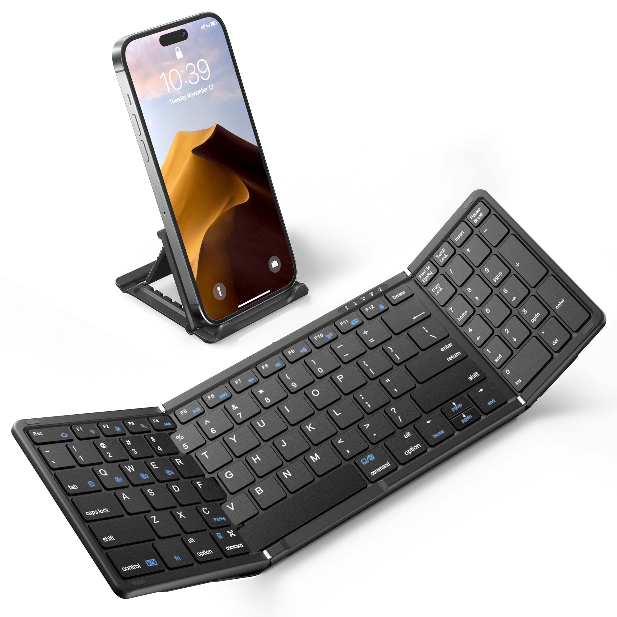 Foldable Keyboard with Numeric Keypad - KF06