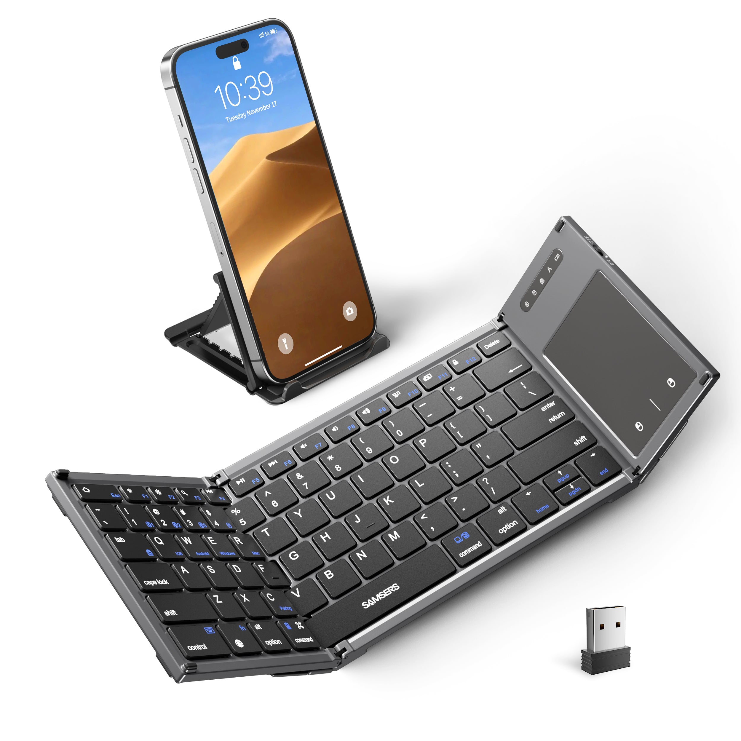 Dual-Mode Folding Keyboard with Touchpad - B066T