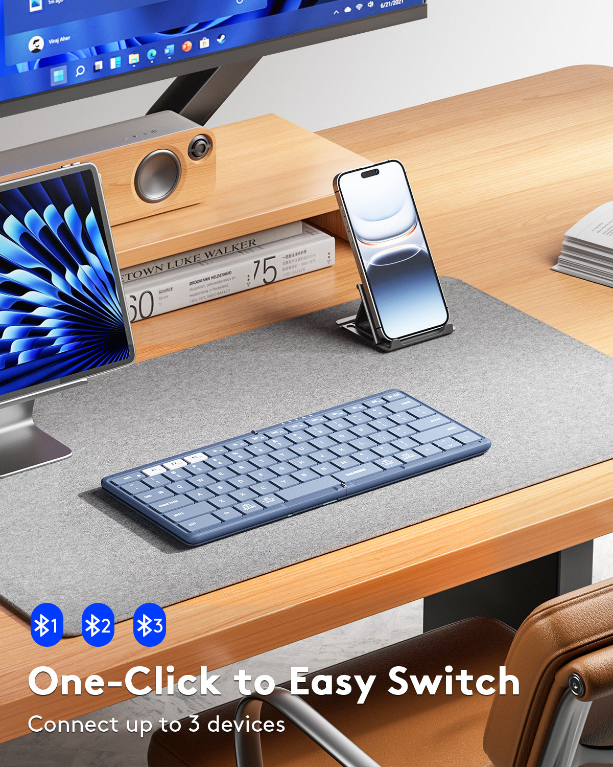 Full-Size Foldable Bluetooth Keyboard - KF08S