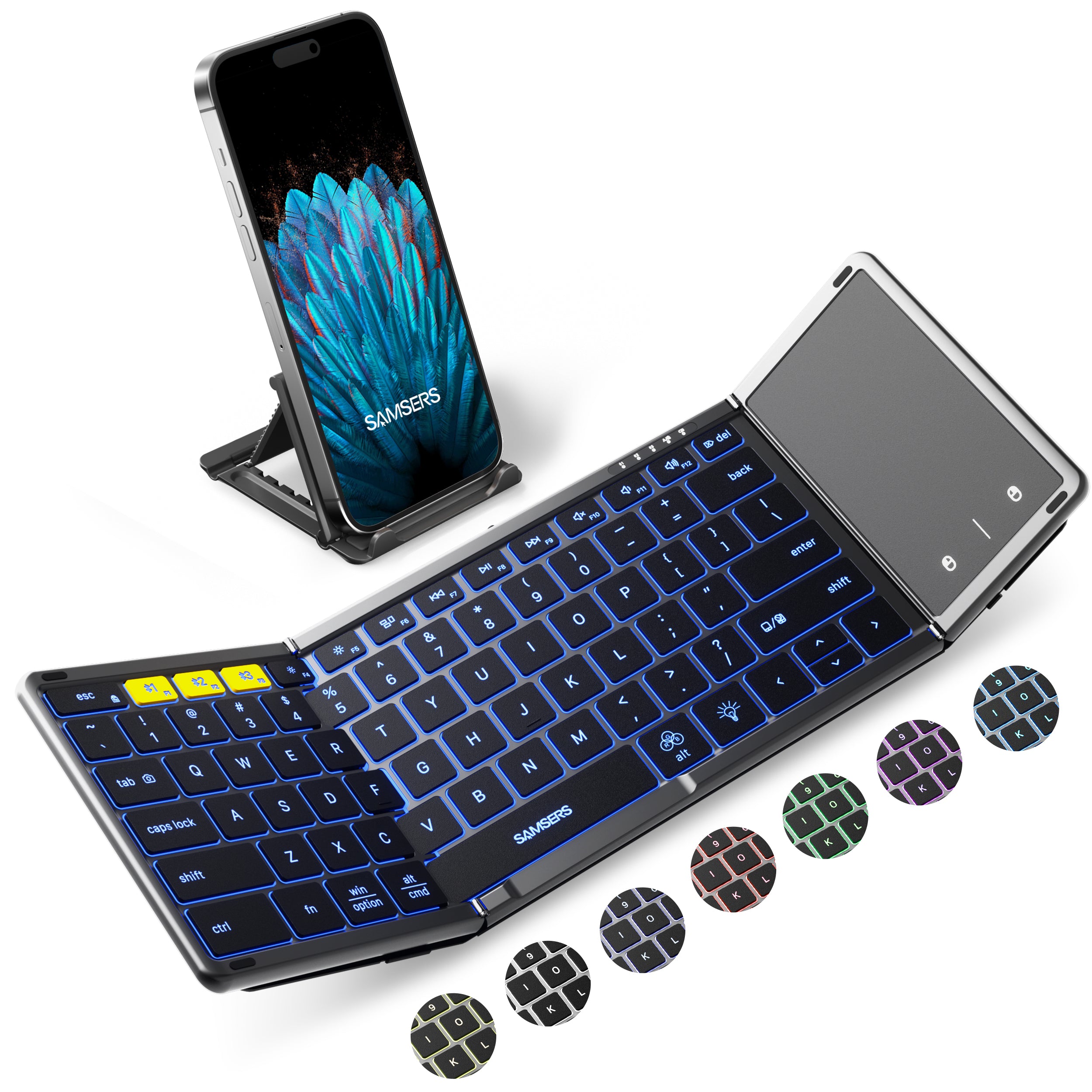 Foldable Keyboard with Touchpad with Backlight - KT06X