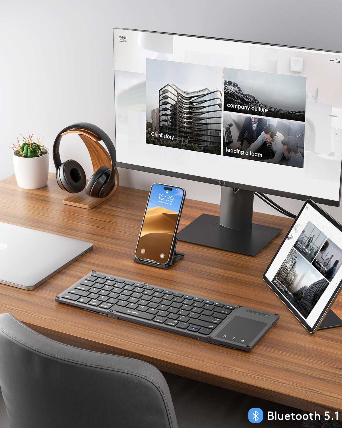 Dual-Mode Folding Keyboard with Touchpad - B066T