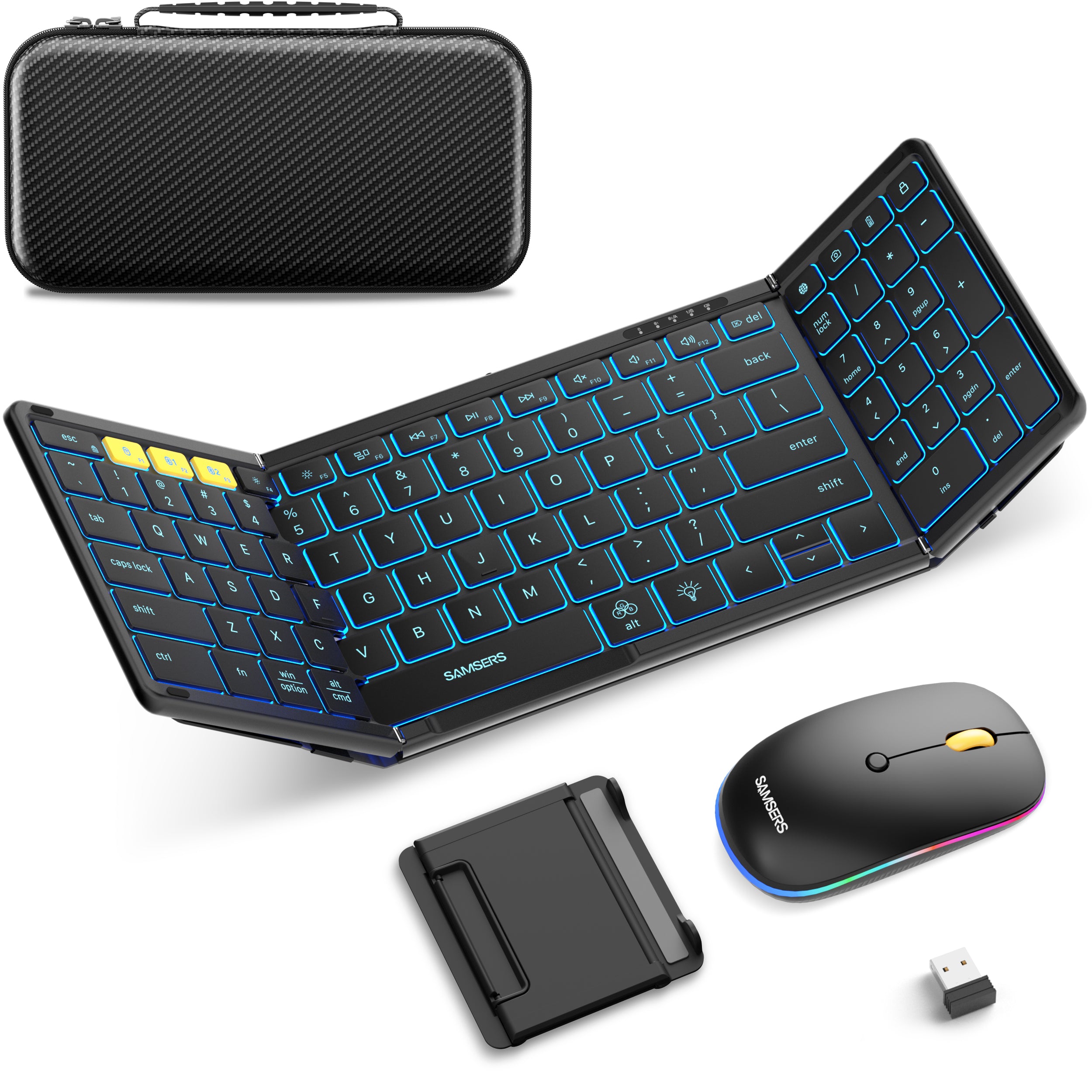 Samsers Foldable Keyboard and Mouse with Backlight - KM01X