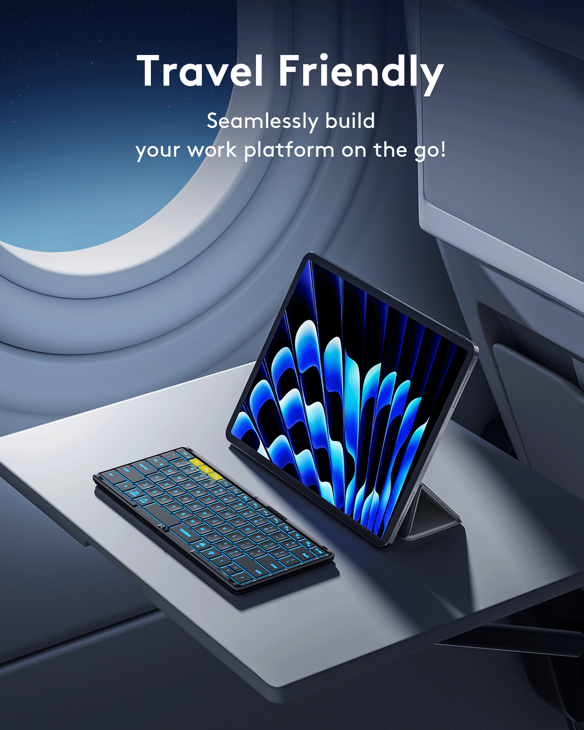 Full-Size Foldable Bluetooth Keyboard - KF08X