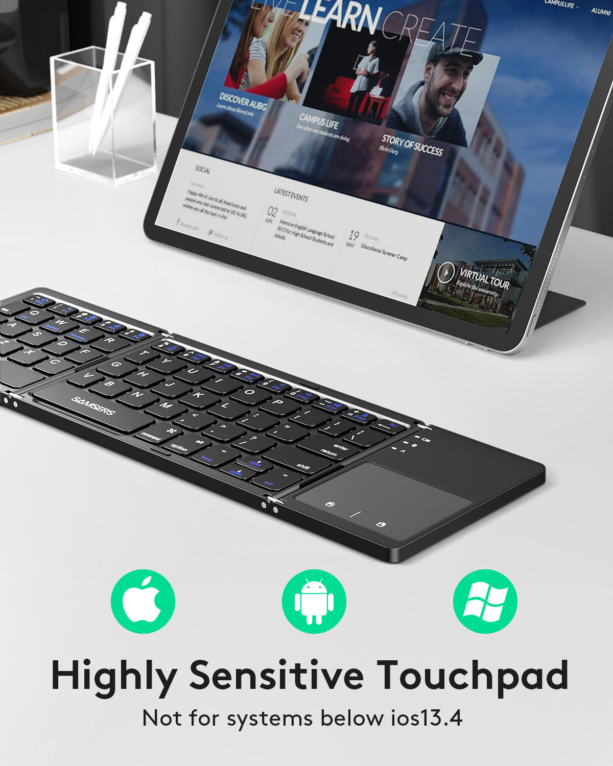 Samsers Folding Keyboard with Touchpad - KT03