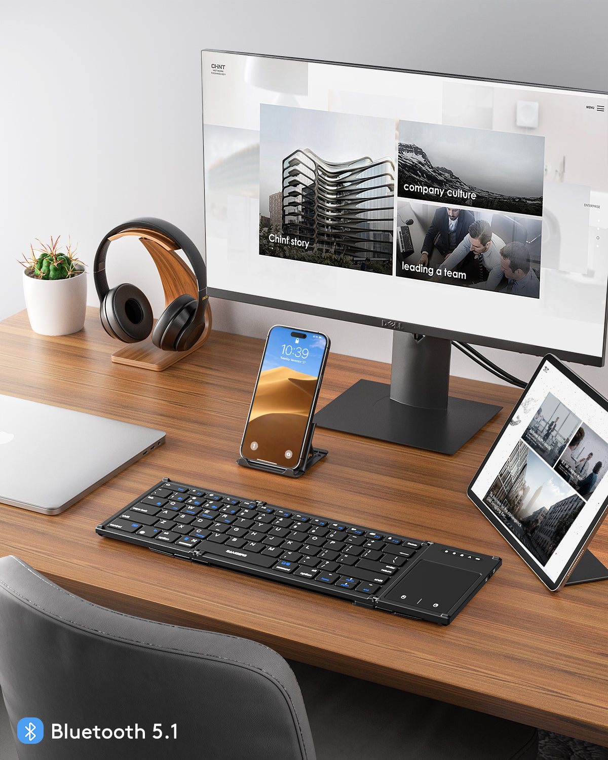 Dual-Mode Folding Keyboard with Touchpad - B066T