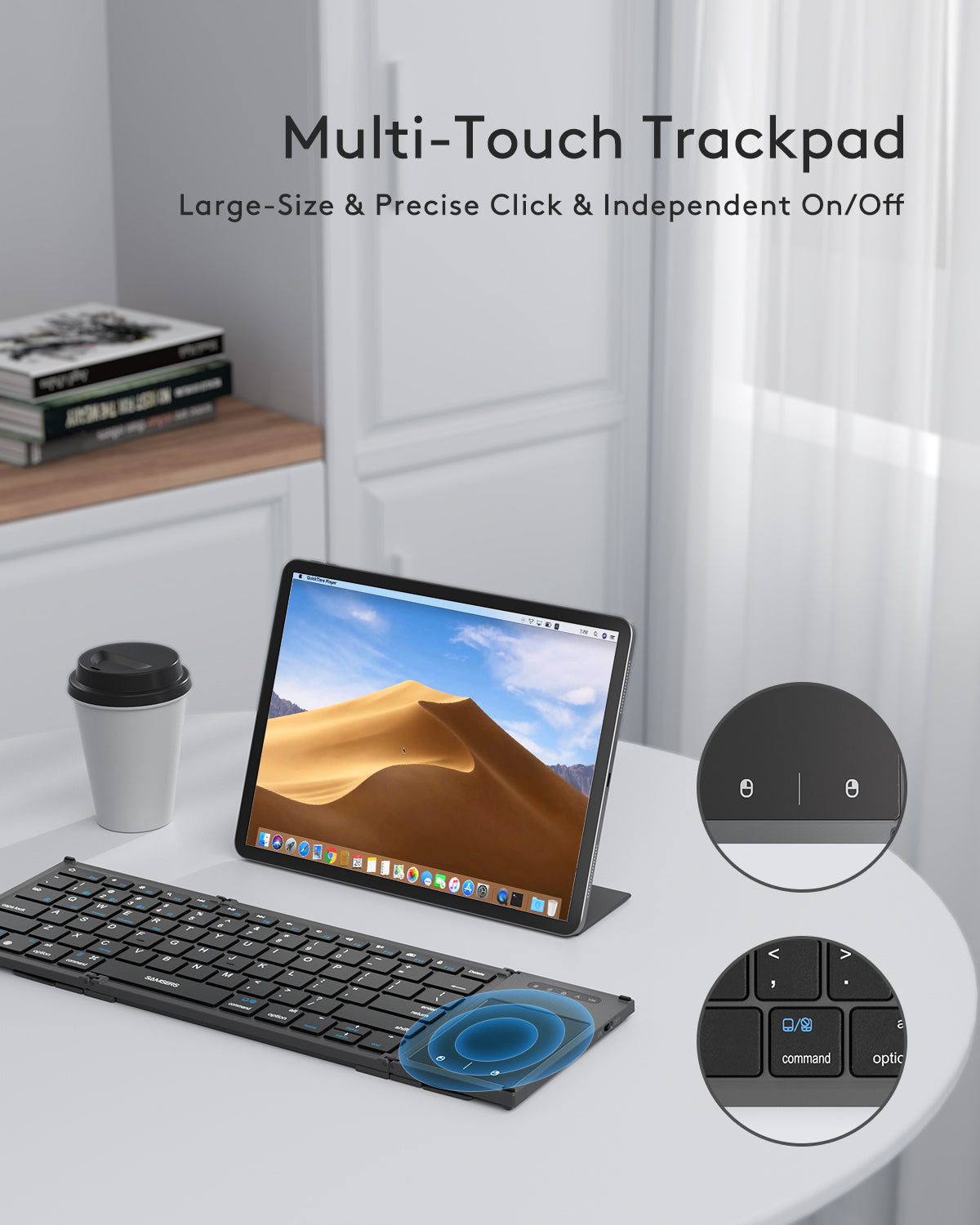 Dual-Mode Folding Keyboard with Touchpad - B066T