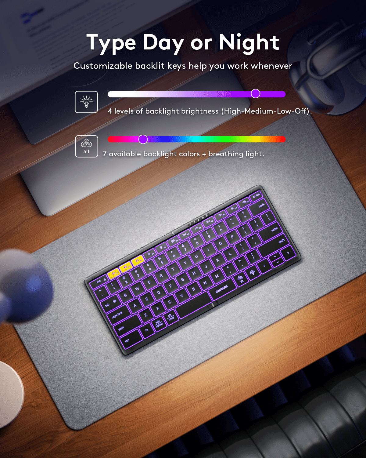 Full-Size Foldable Bluetooth Keyboard - KF08X