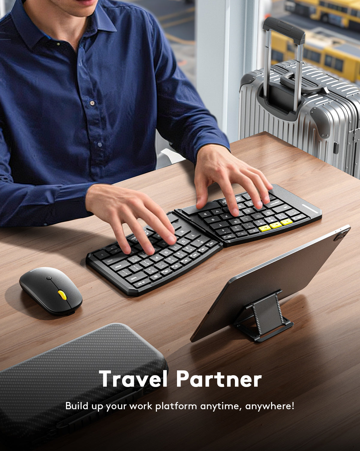 Ergonomic Foldable Keyboard Combo - KM09