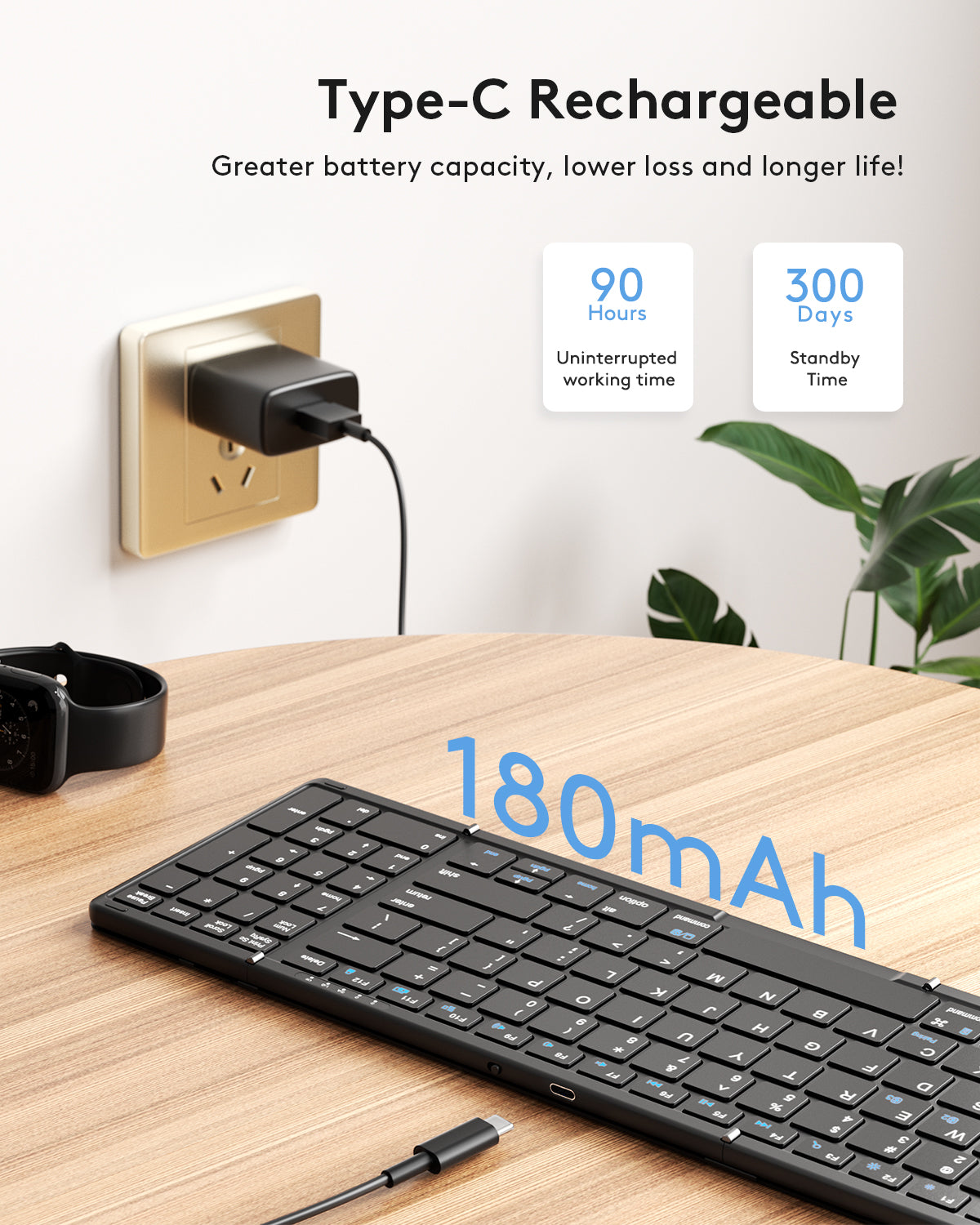 Foldable Keyboard with Numeric Keypad - KF06
