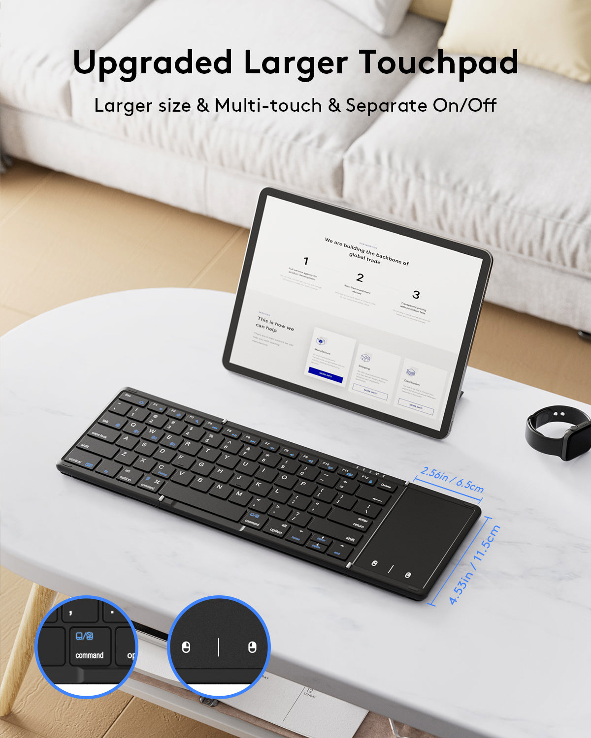 Foldable Keyboard with Touchpad - KT06