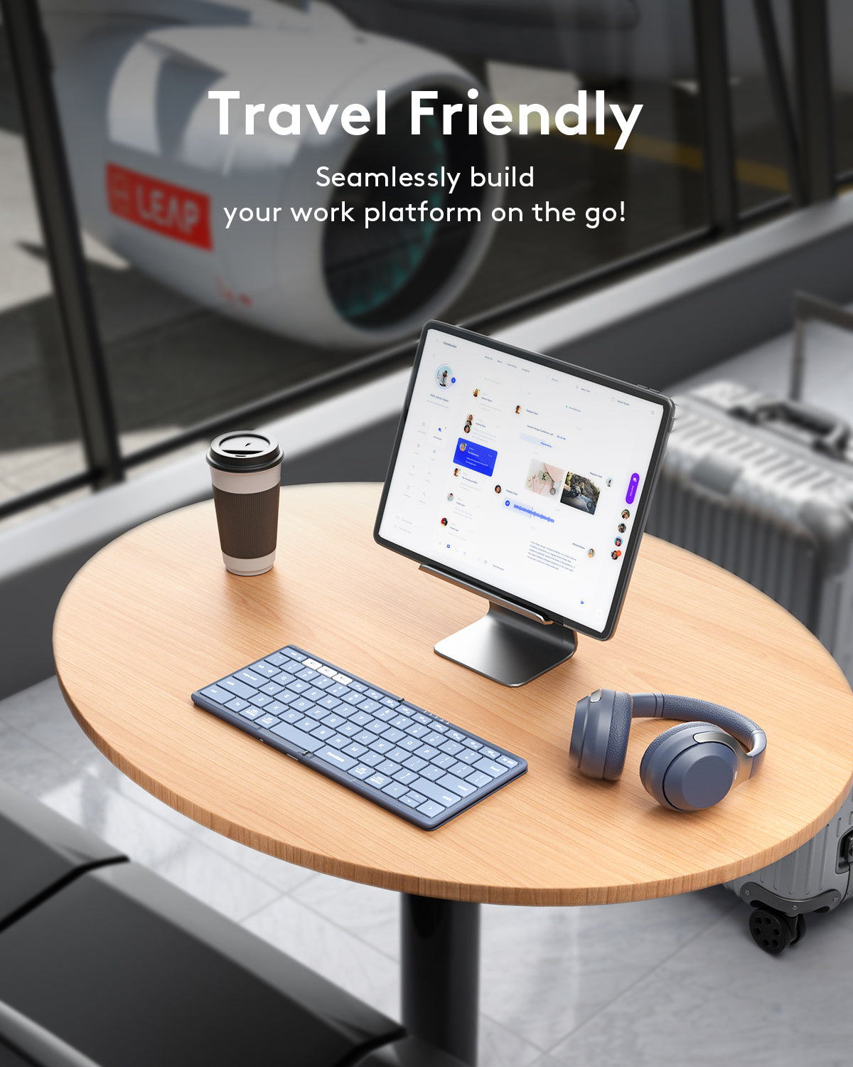 Full-Size Foldable Bluetooth Keyboard - KF08S