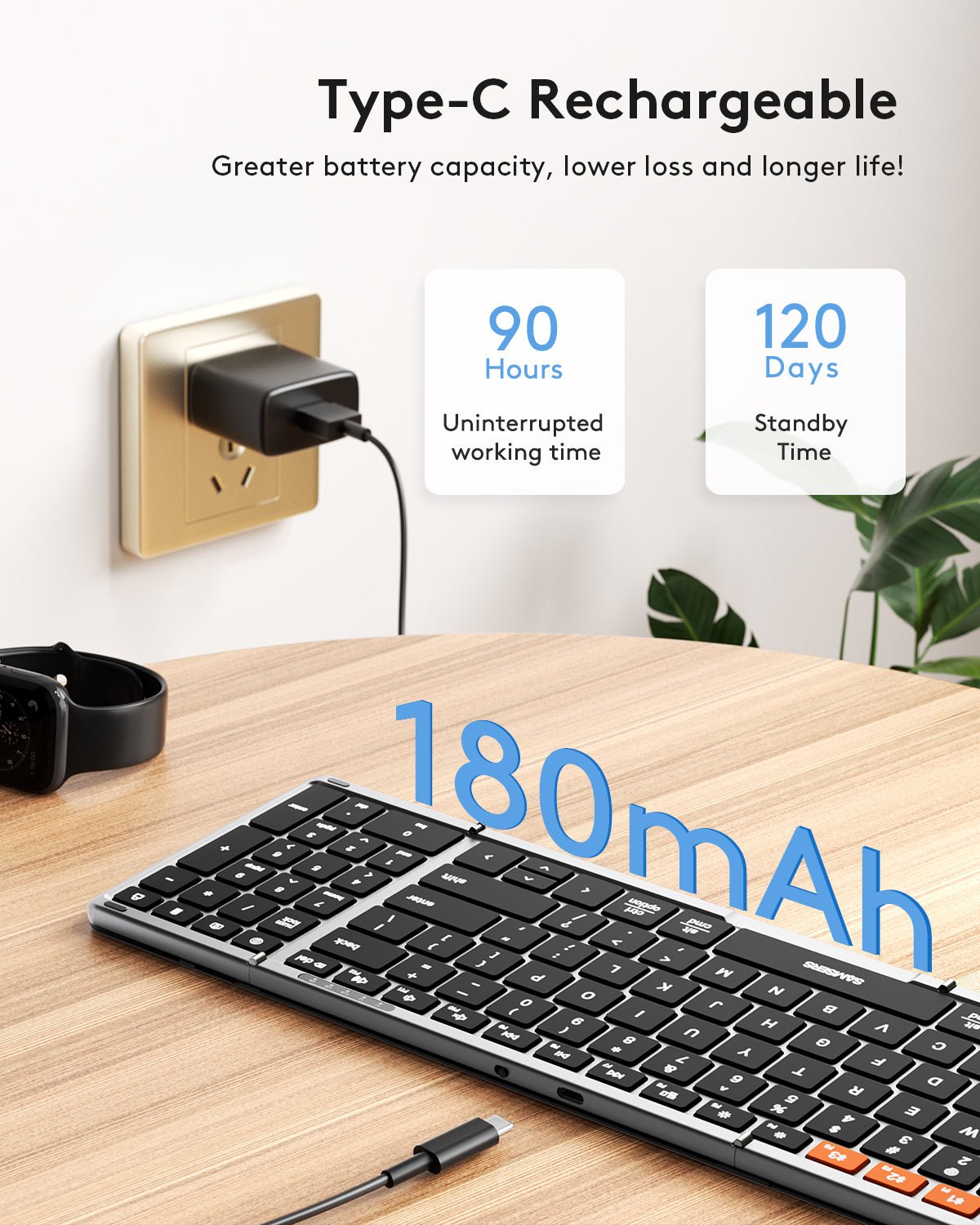 Foldable Keyboard with Numeric Keypad - KF06S