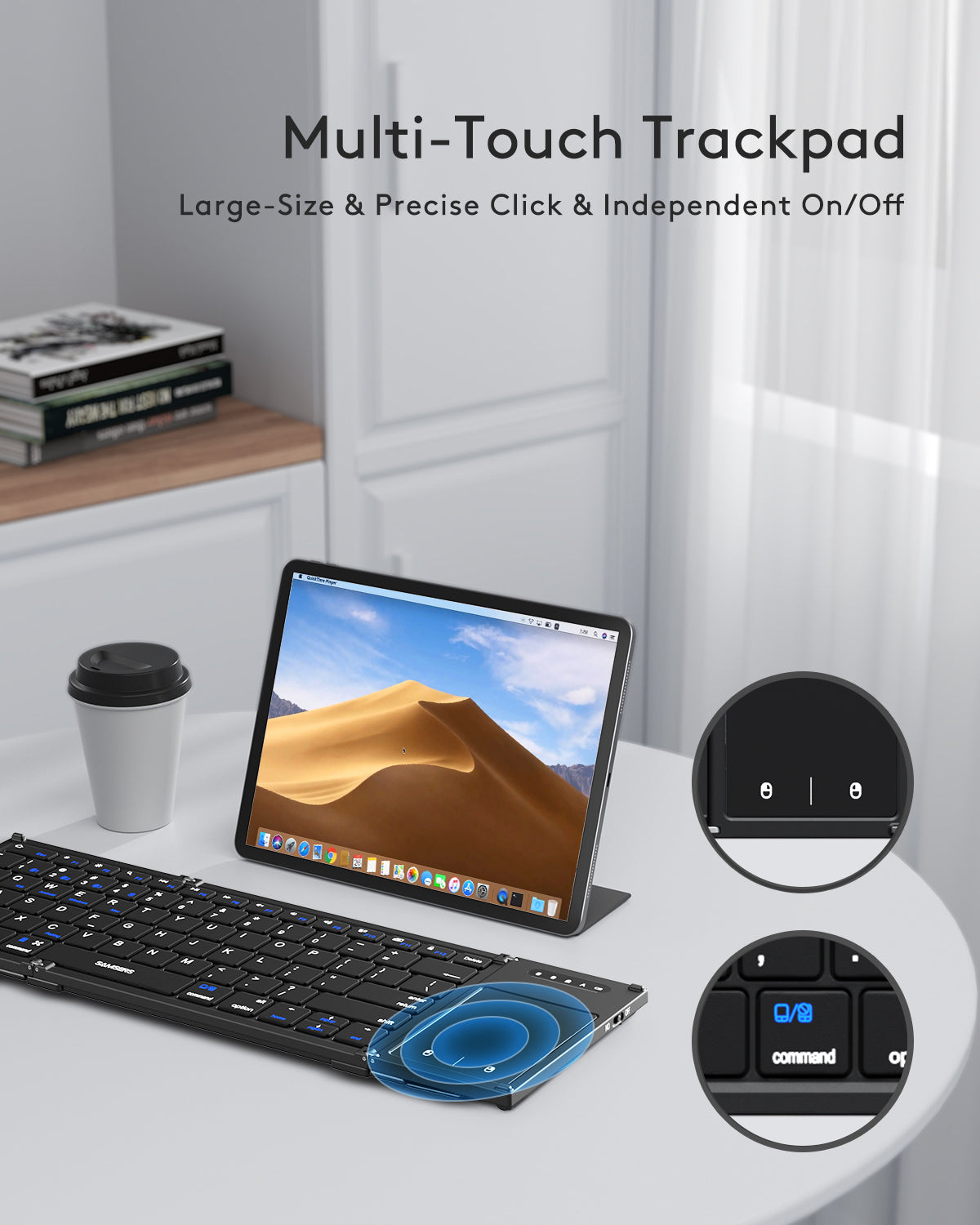 Dual-Mode Folding Keyboard with Touchpad - B066T