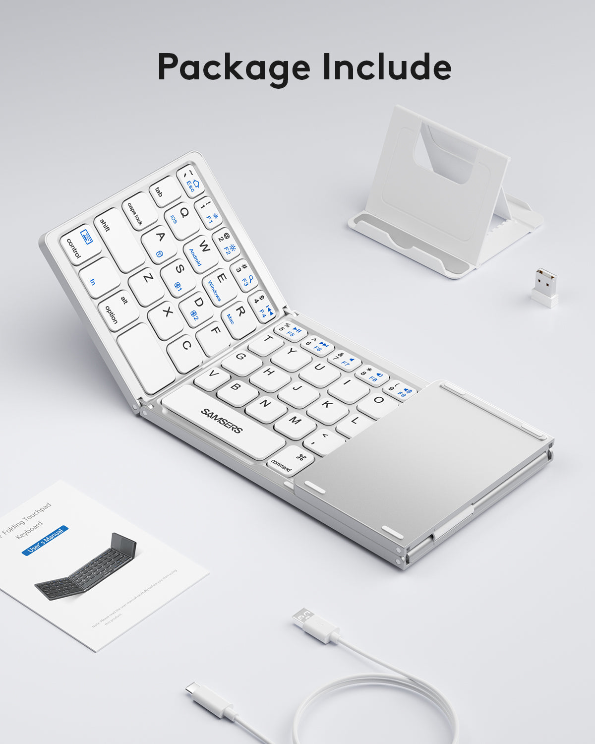 Dual Mode Folding Keyboard with Touchpad - KT03M
