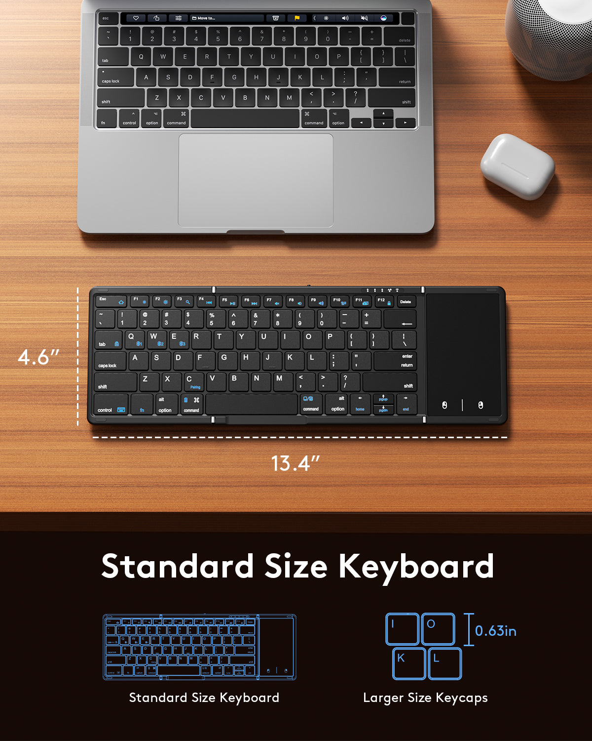 Foldable Keyboard with Touchpad - KT06