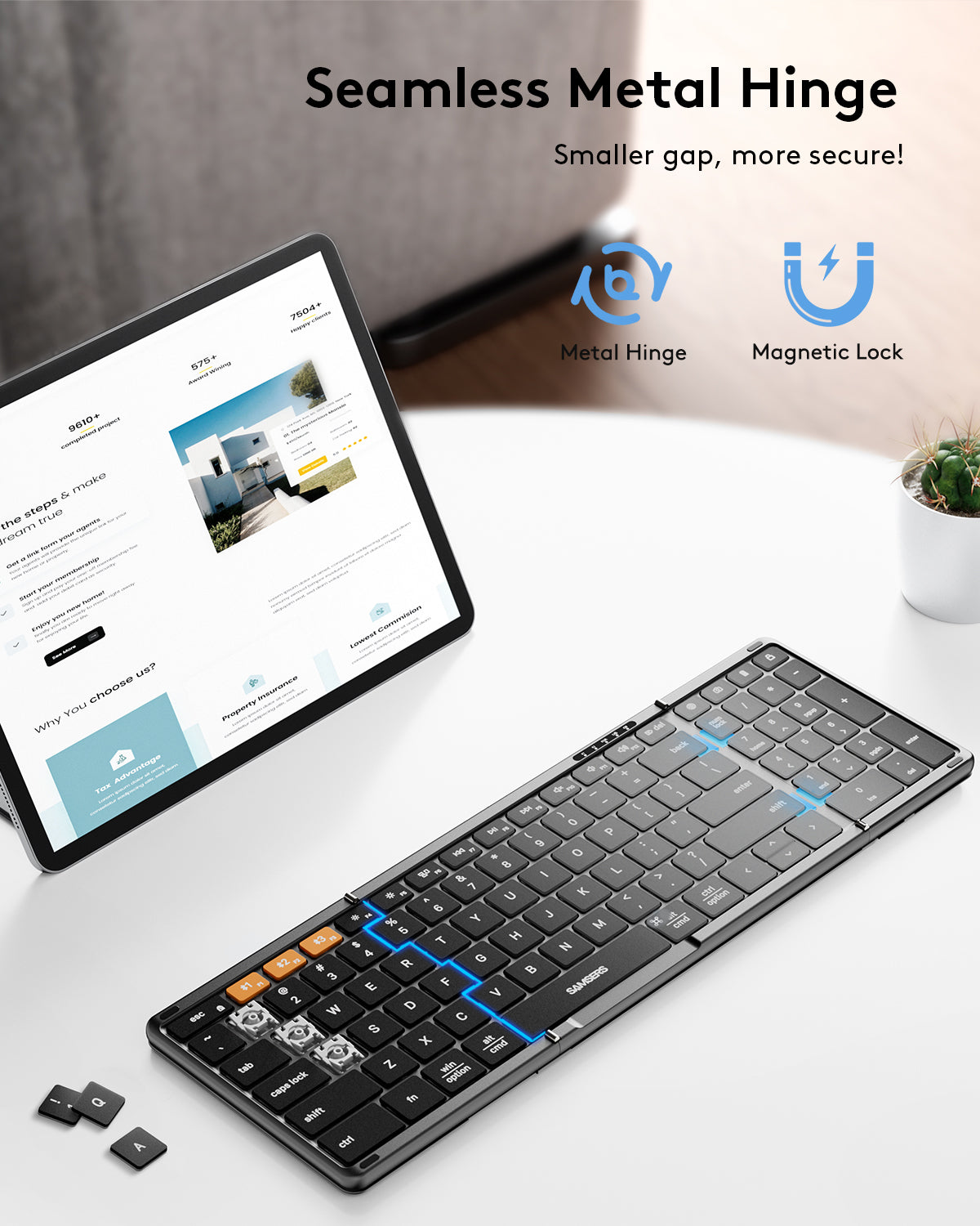 Foldable Keyboard with Numeric Keypad - KF06S