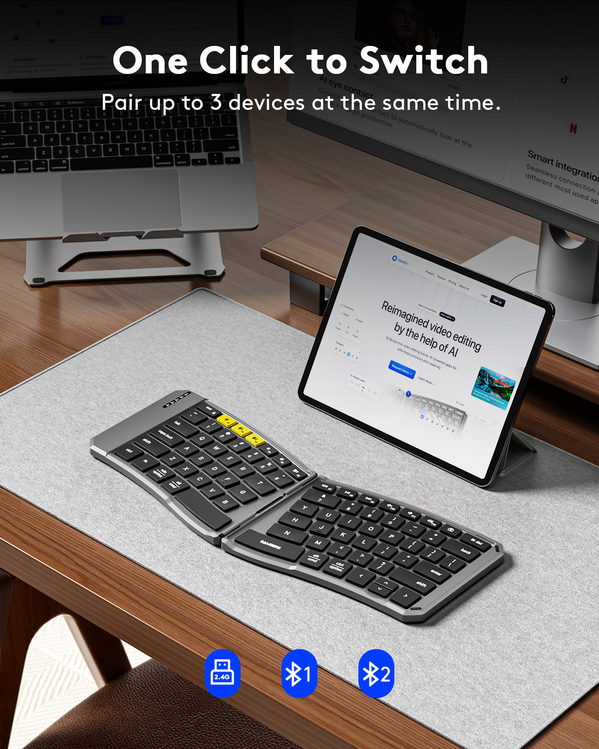 Ergonomic Foldable Keyboard - KE09U