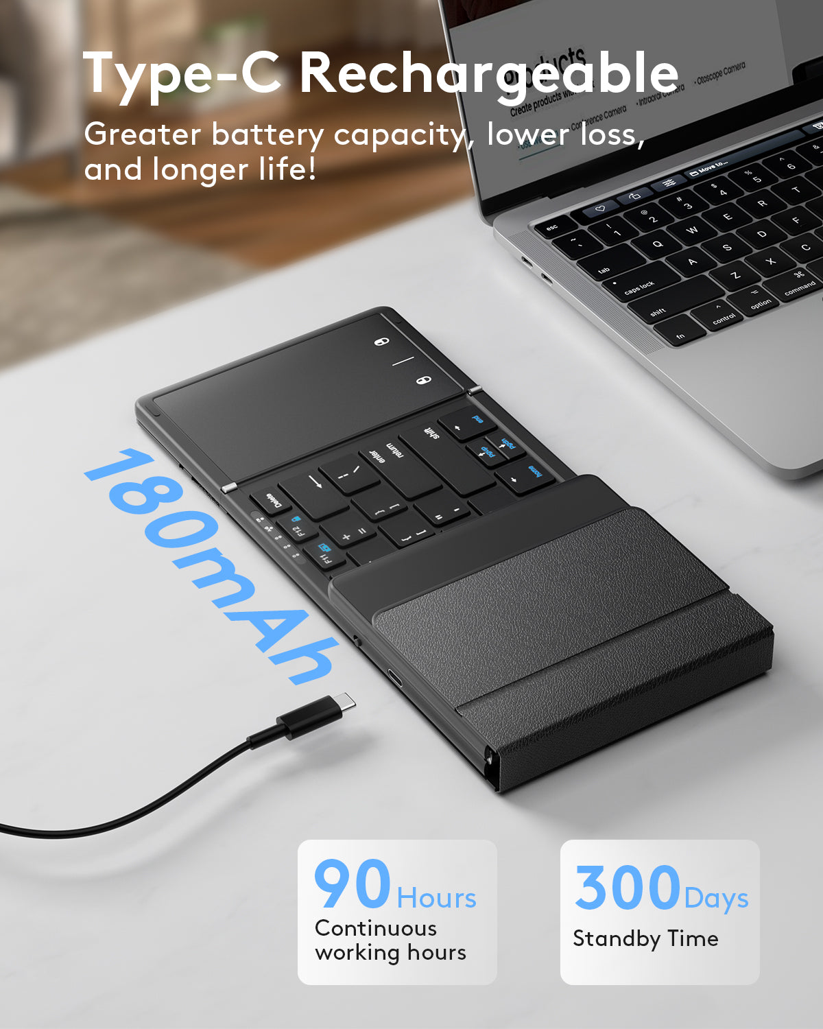 Foldable Keyboard with Touchpad - KT06