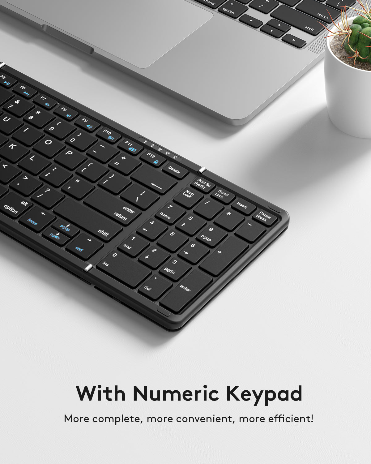 Foldable Keyboard with Numeric Keypad - KF06