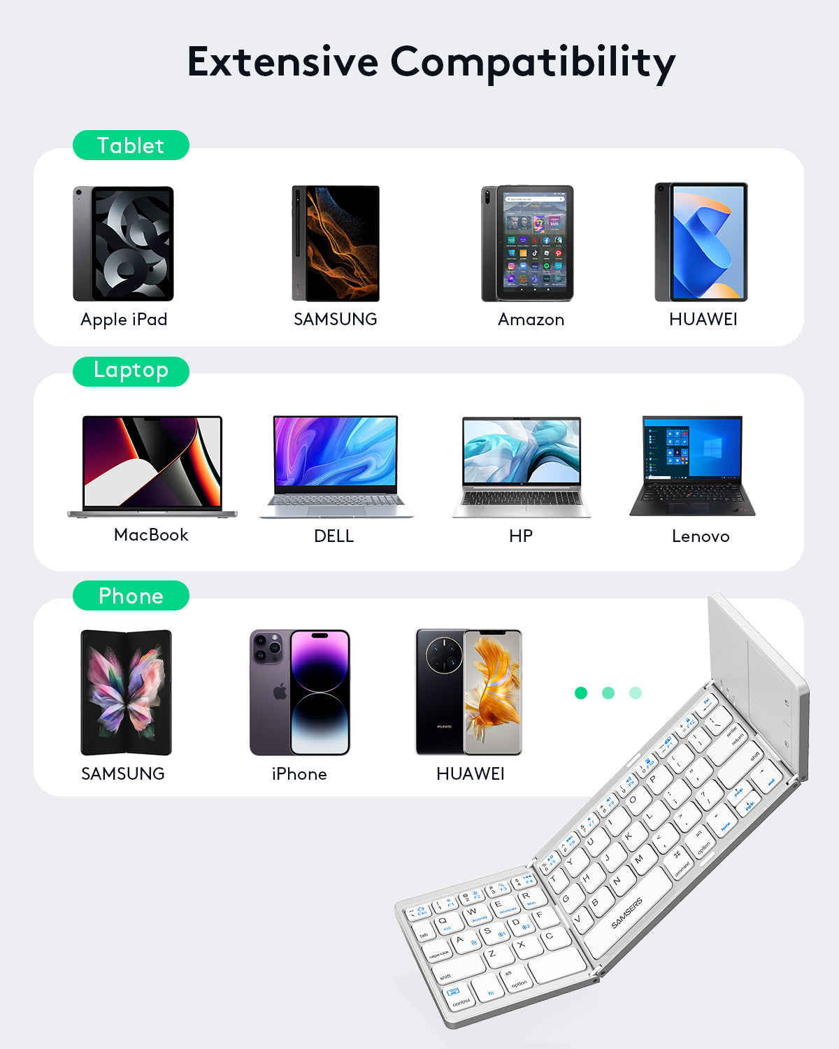 Dual Mode Folding Keyboard with Touchpad - KT03M