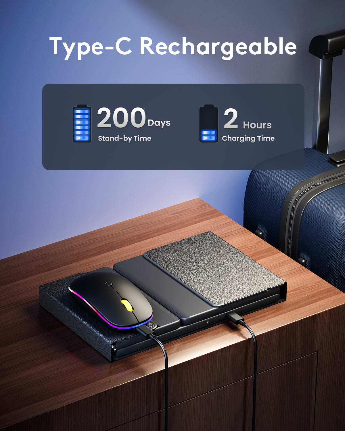 Samsers Foldable Keyboard and Mouse with Backlight - KM01X