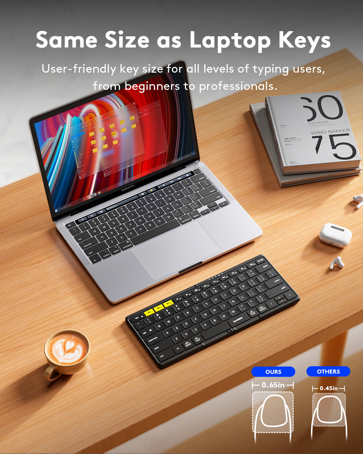 Full-Size Foldable Bluetooth Keyboard - KF08S