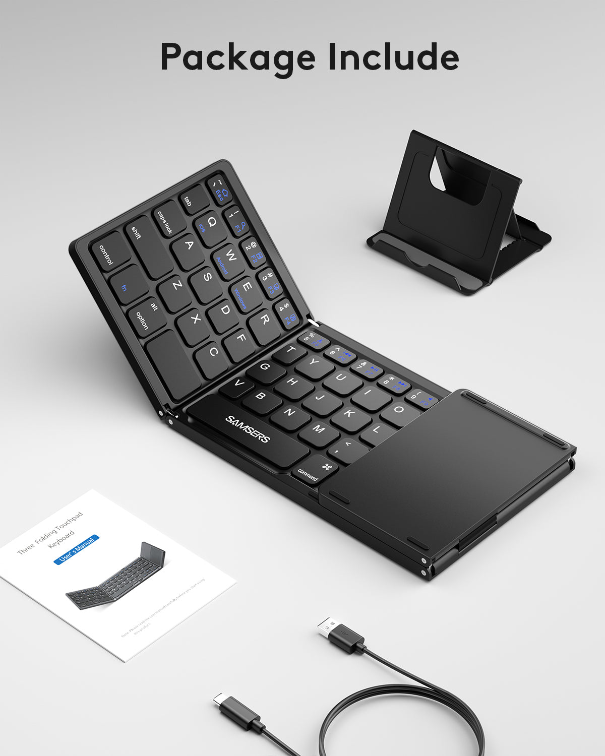 Samsers Folding Keyboard with Touchpad - KT03