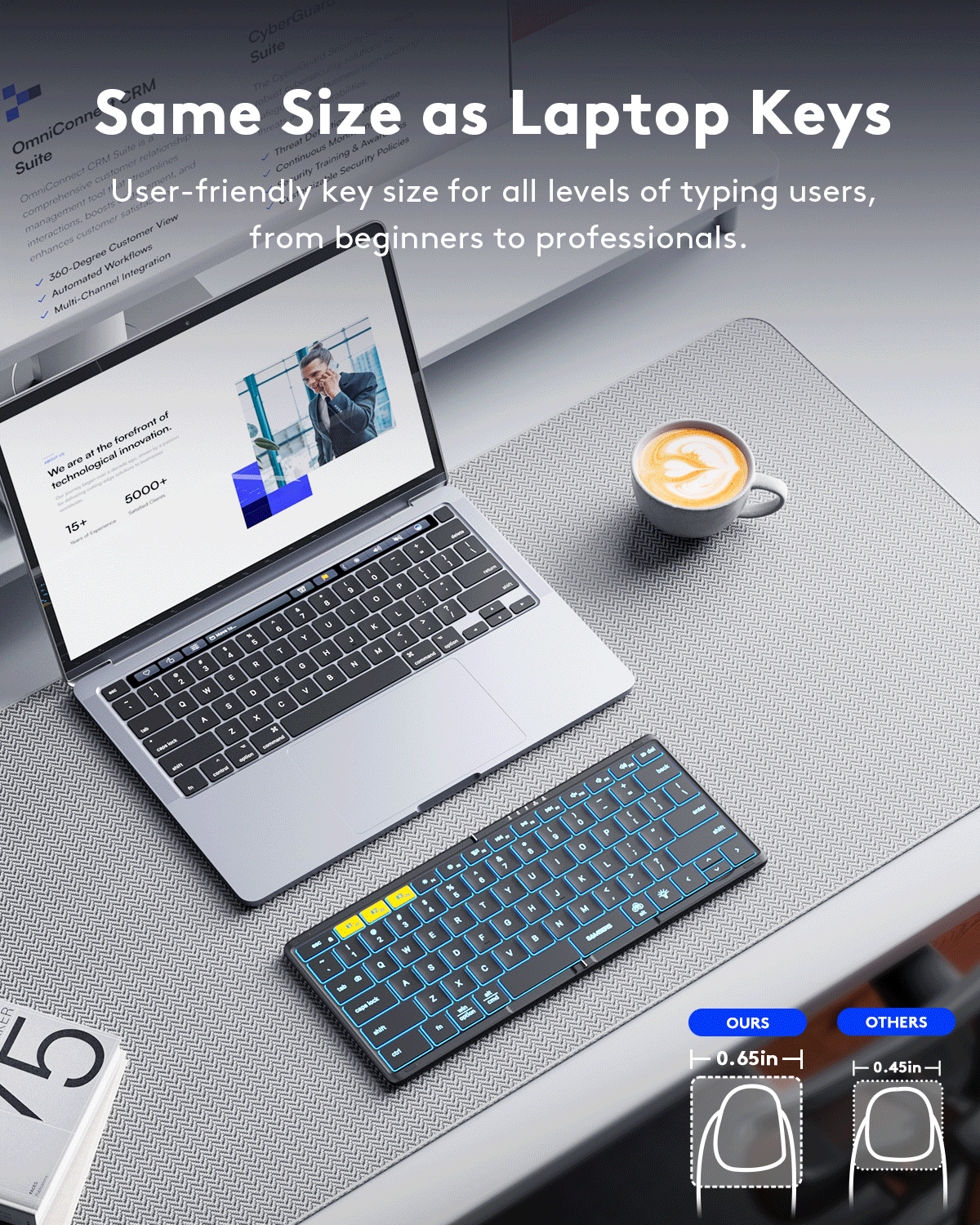 Full-Size Foldable Bluetooth Keyboard - KF08X