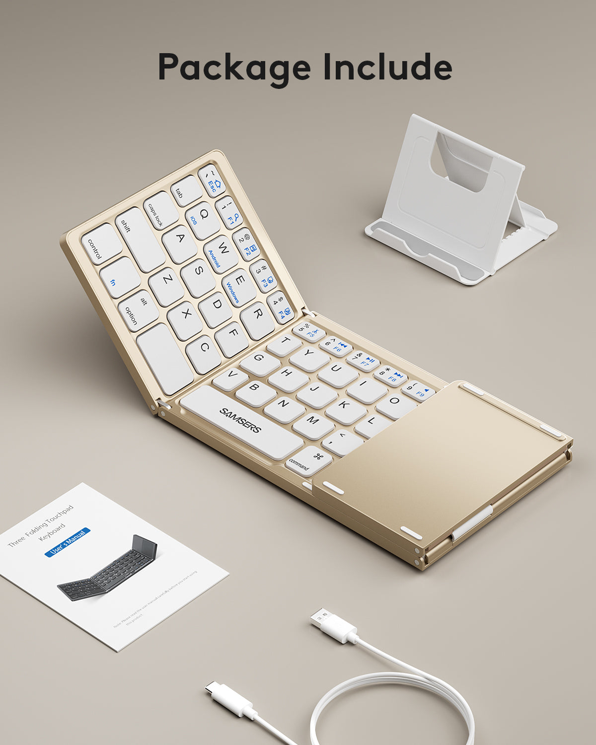 Folding Keyboard with Touchpad - KT03