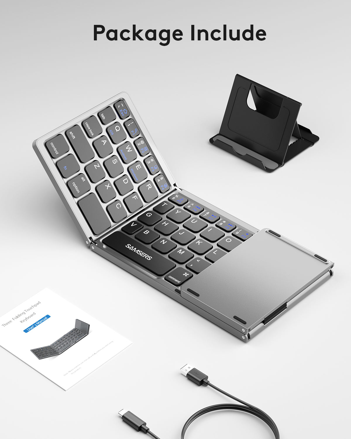 Samsers Folding Keyboard with Touchpad - KT03
