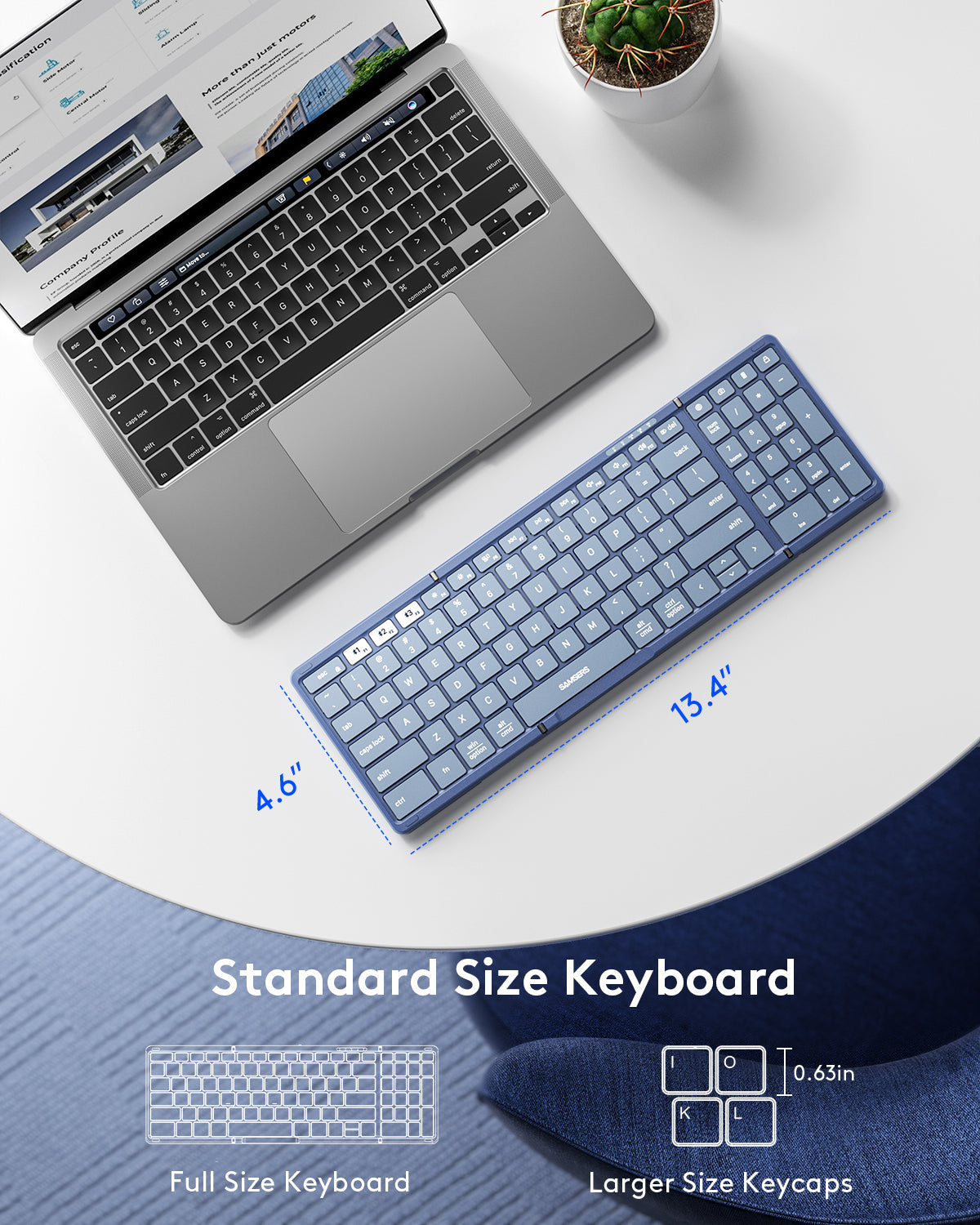 Foldable Keyboard with Numeric Keypad - KF06S