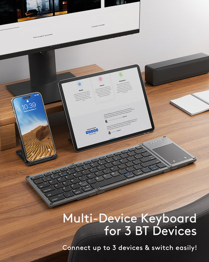 Full-Size Folding Keyboard with Touchpad - B066T