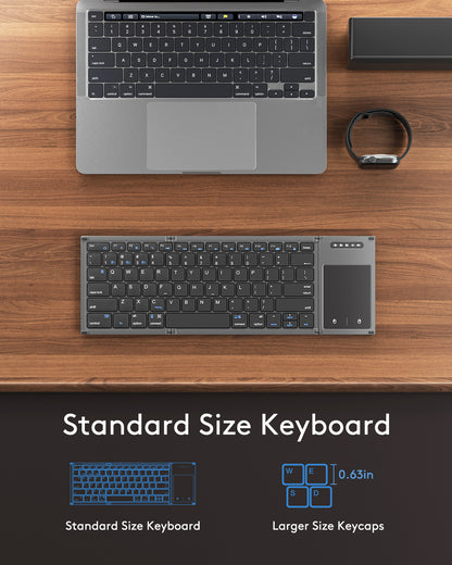 Full-Size Folding Keyboard with Touchpad - B066T