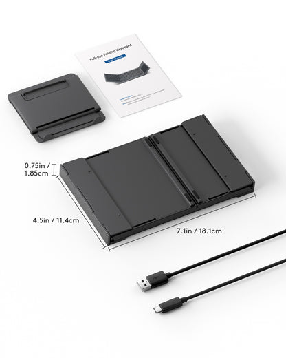 Full-Size Folding Keyboard with Touchpad - B066T