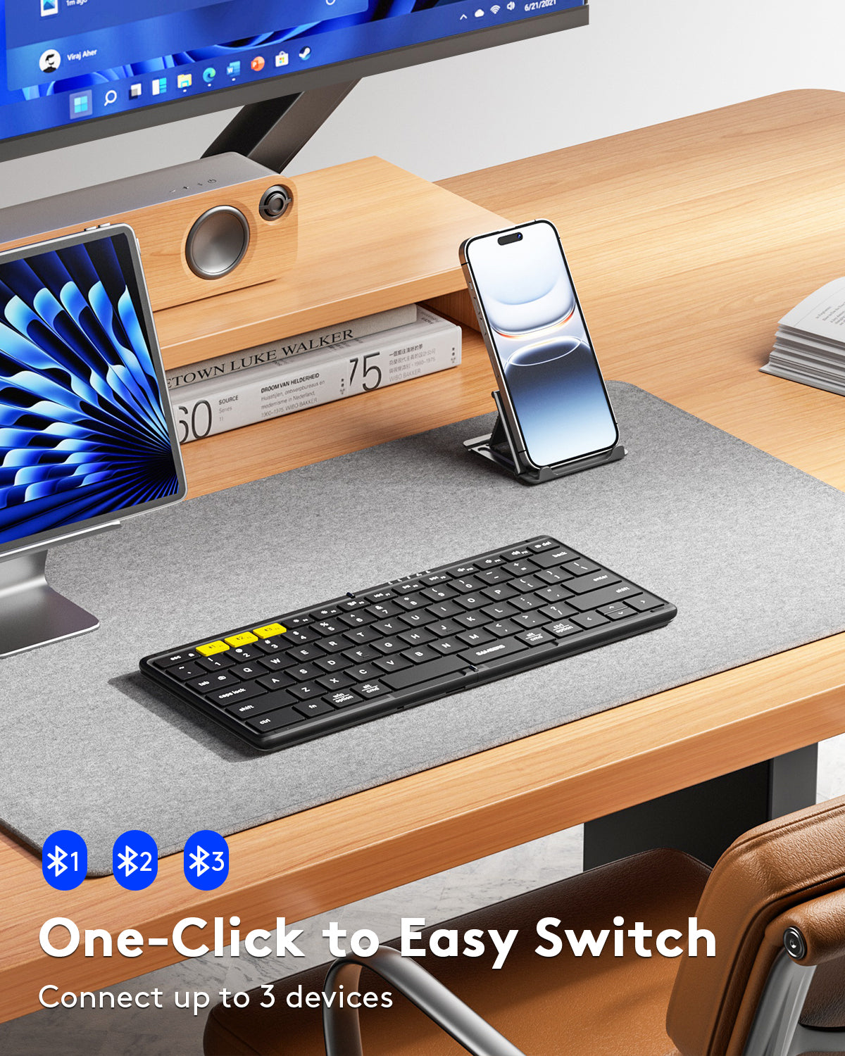 Full-Size Foldable Bluetooth Keyboard - KF08S