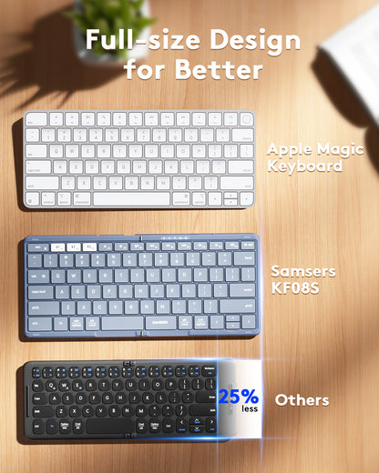 Full-Size Foldable Bluetooth Keyboard - KF08S