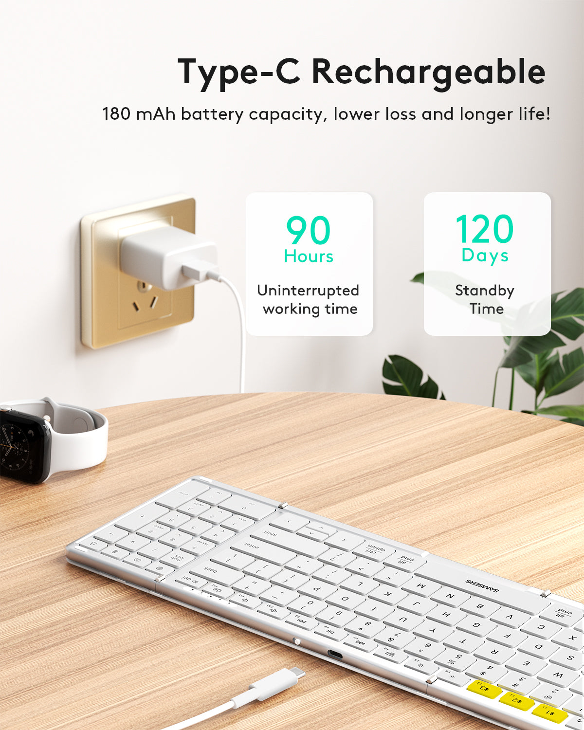 Foldable Keyboard with Numeric Keypad - KF06S