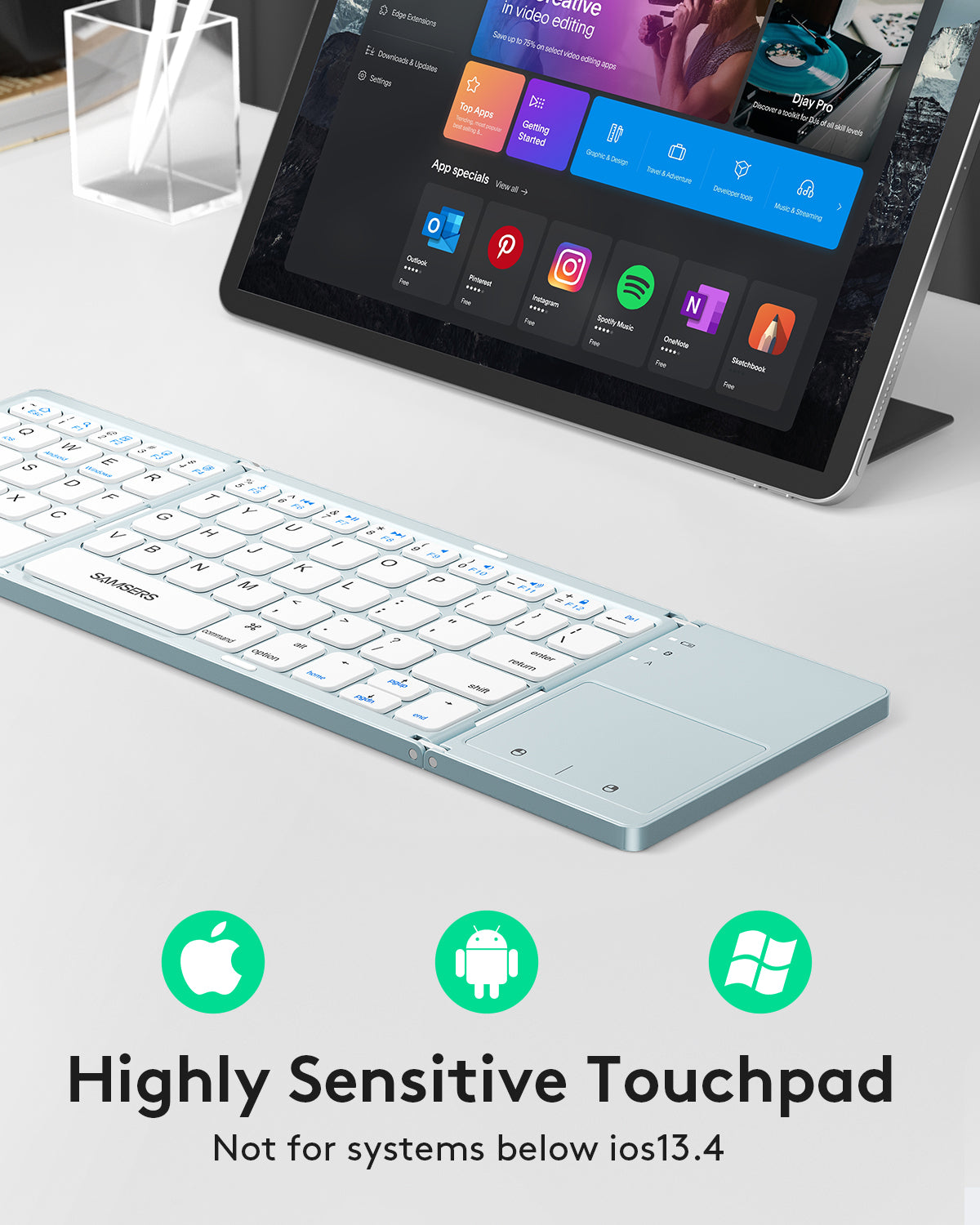 Folding Keyboard with Touchpad - KT03