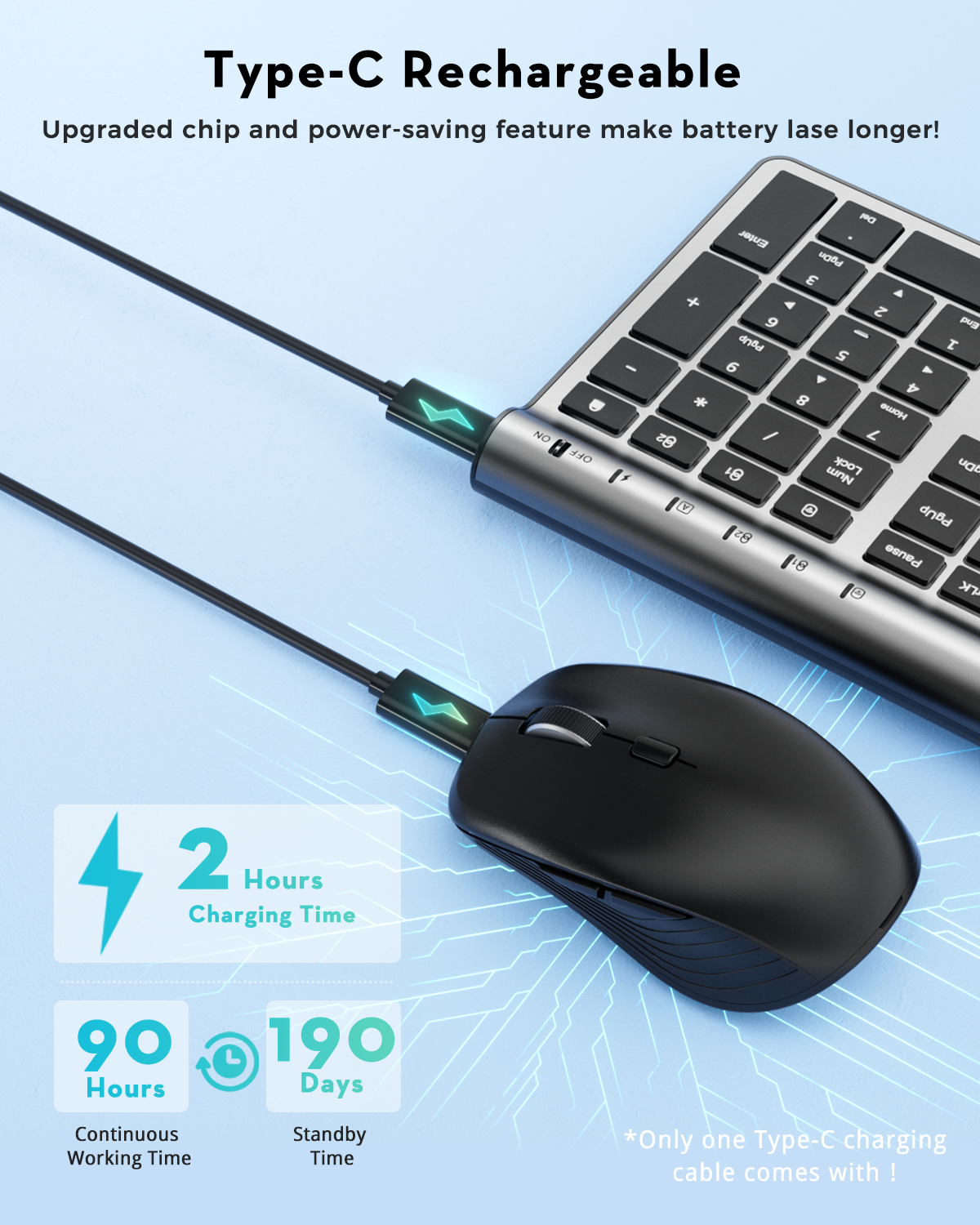 Ultra Slim Silent Keyboard and Mouse Set - HD306