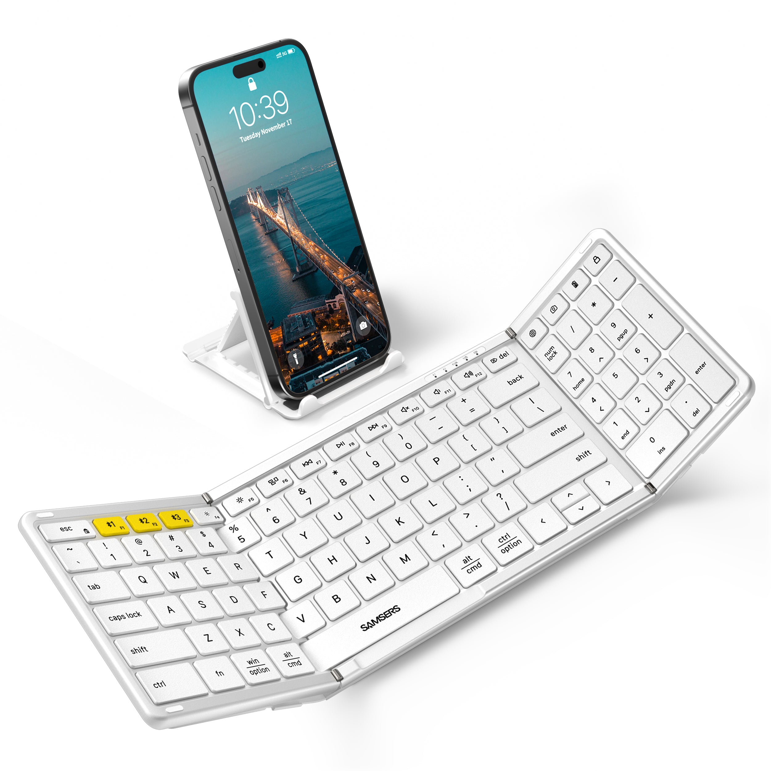 Foldable Keyboard with Numeric Keypad - KF06S