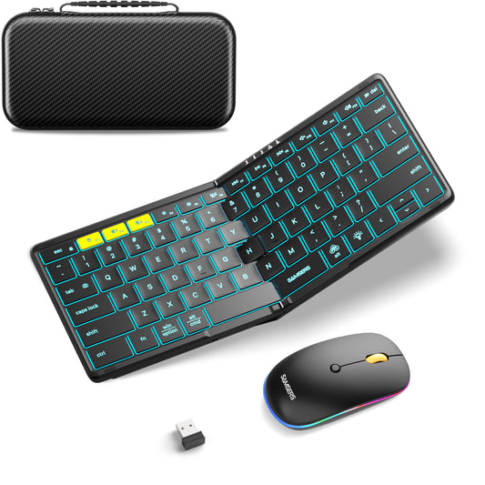 Samsers Foldable Keyboard and Mouse with Backlight - KM08X
