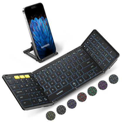 Foldable Keyboard with Keypad with Backlight - KF06X
