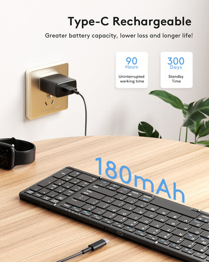 Foldable Keyboard with Numeric Keypad - KF06
