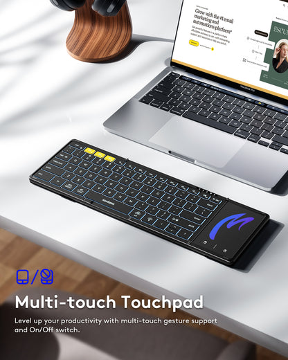 Foldable Keyboard with Touchpad with Backlight - KT06S