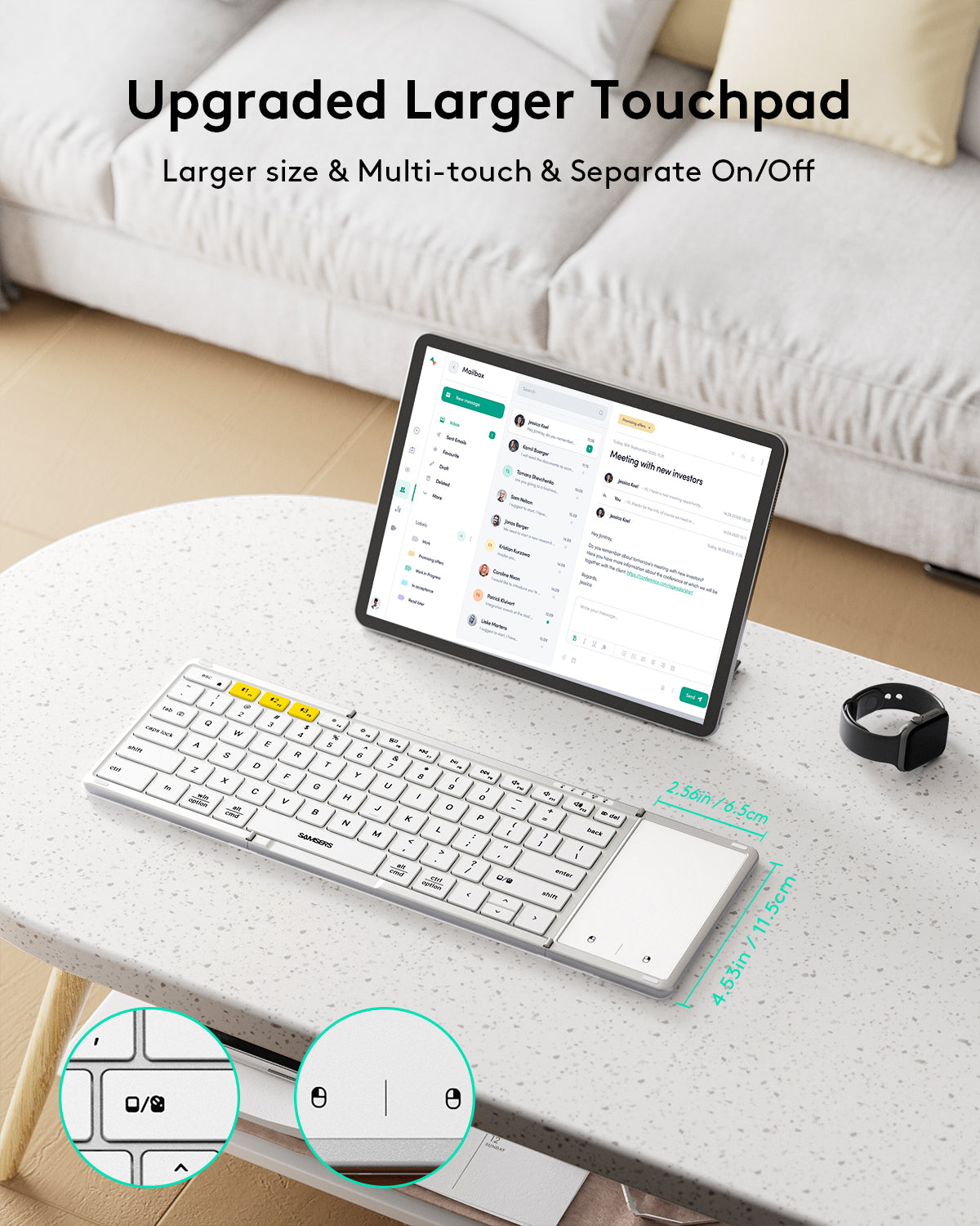 Foldable Keyboard with Touchpad - KT06S