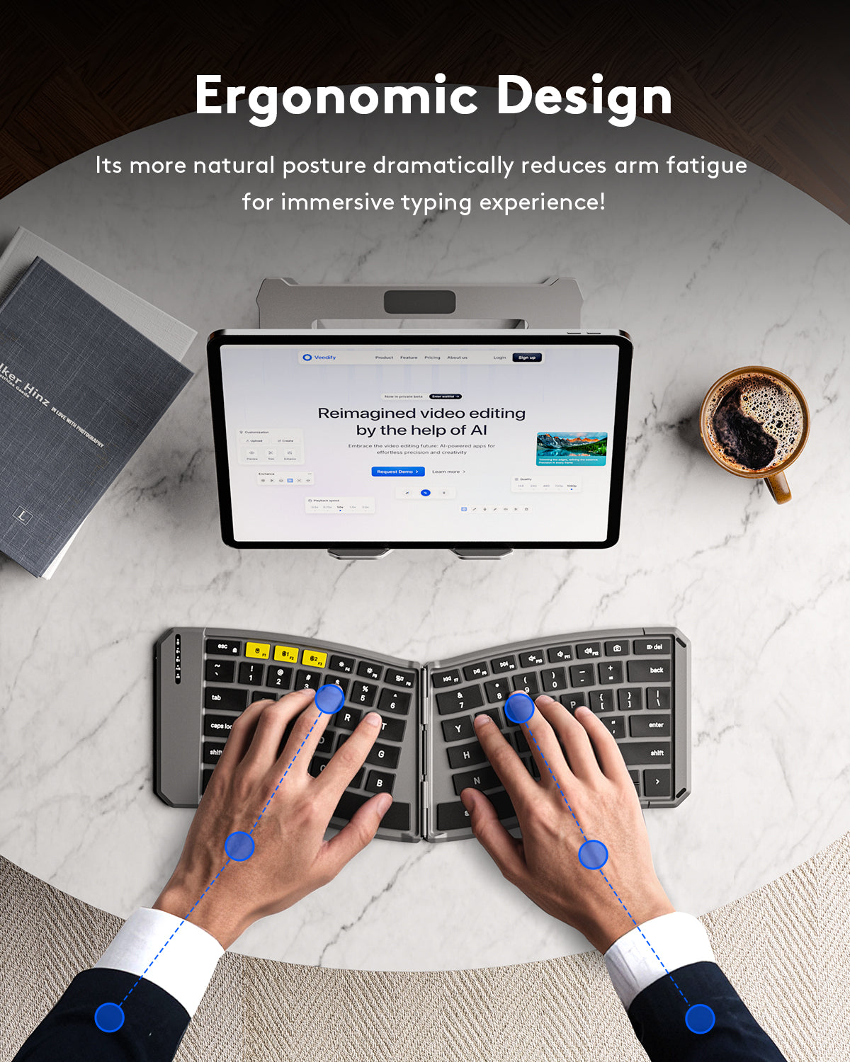 Ergonomic Foldable Keyboard - KE09U