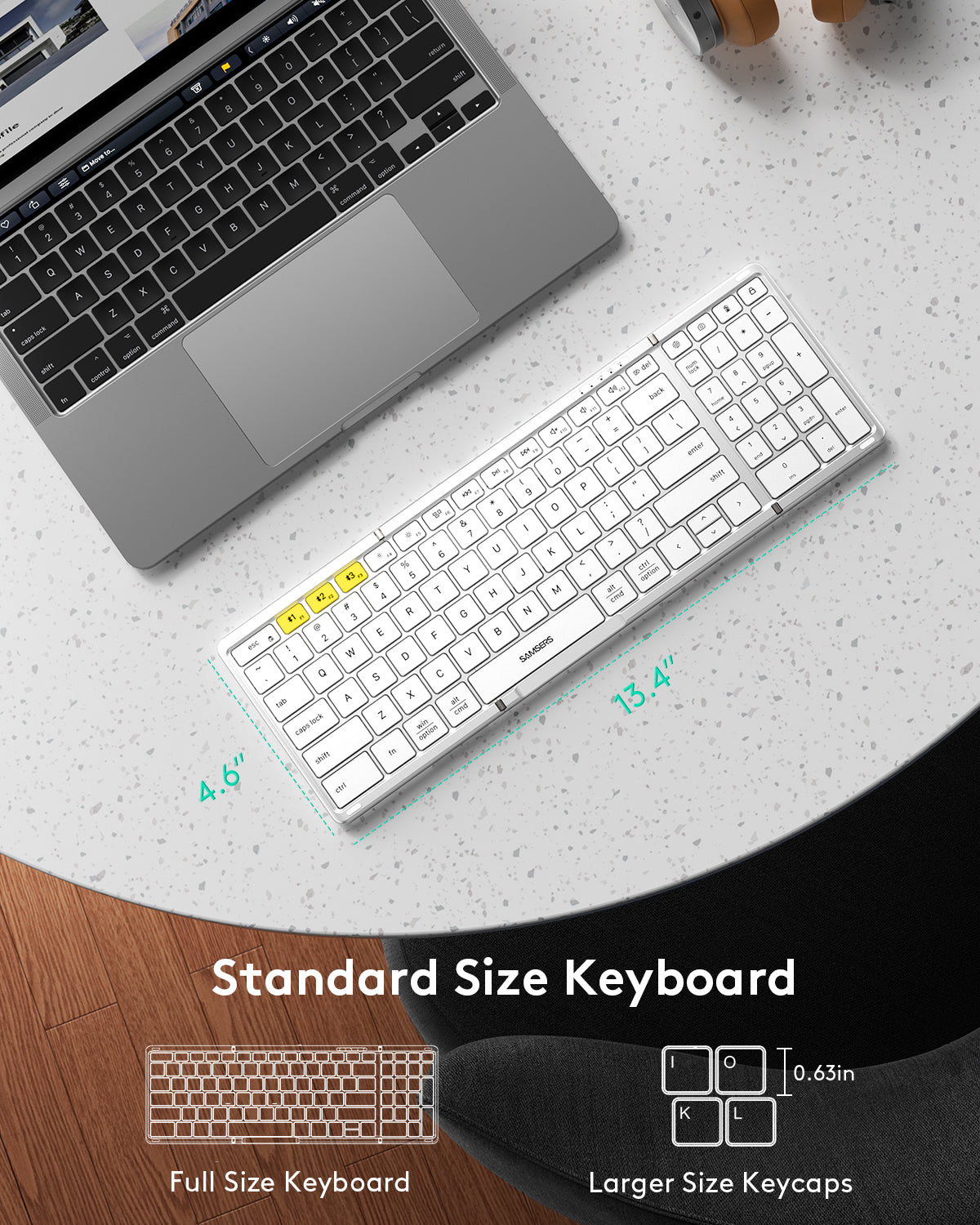 Foldable Keyboard with Numeric Keypad - KF06S
