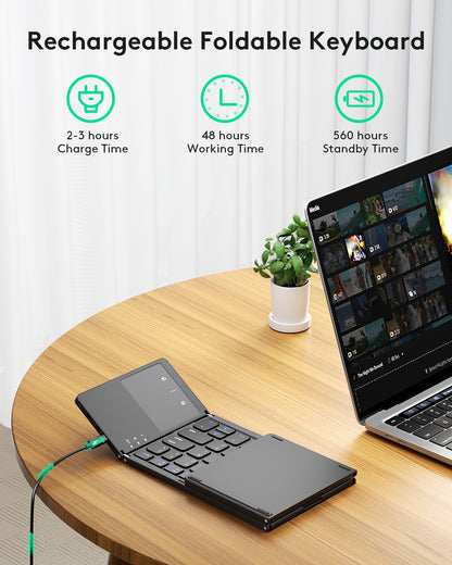 Samsers Folding Keyboard with Touchpad - KT03