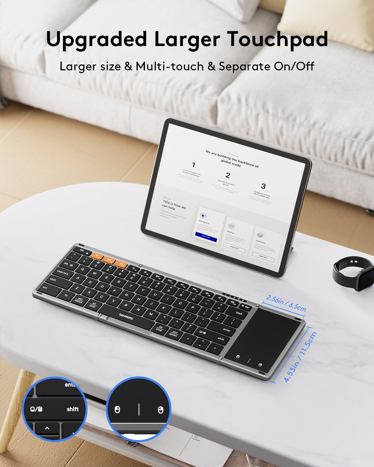 Foldable Keyboard with Touchpad - KT06S